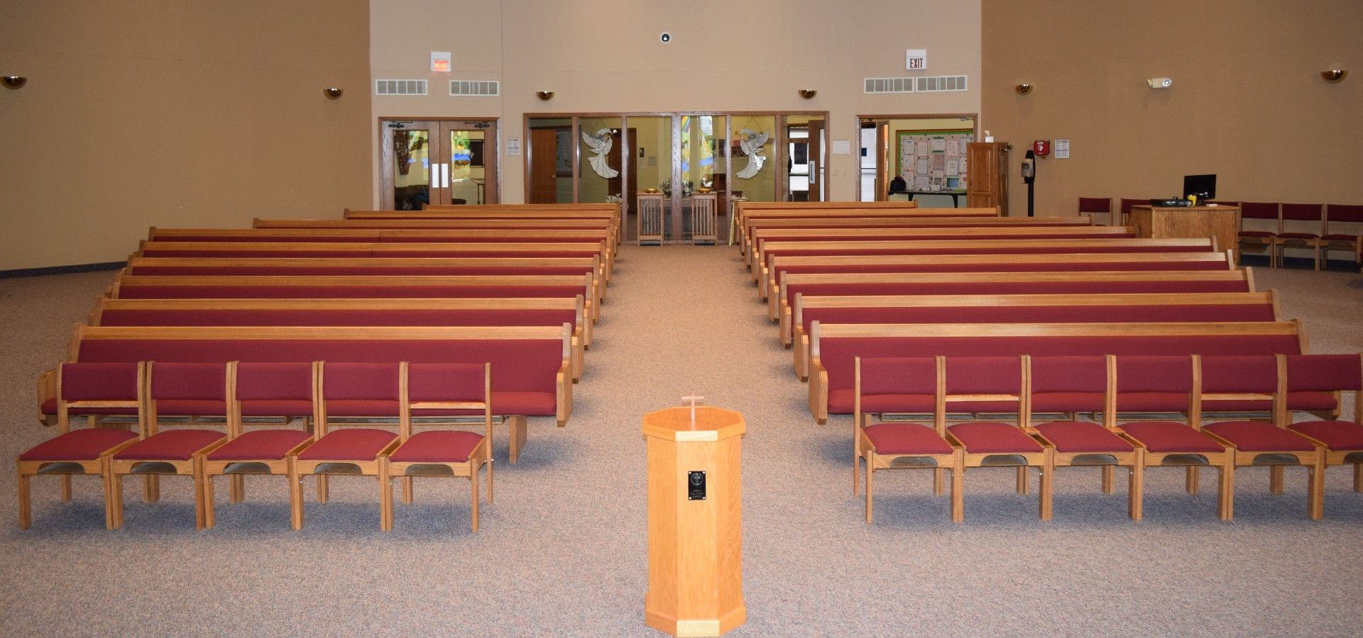 Pews at First Presbyterian Church of Foley